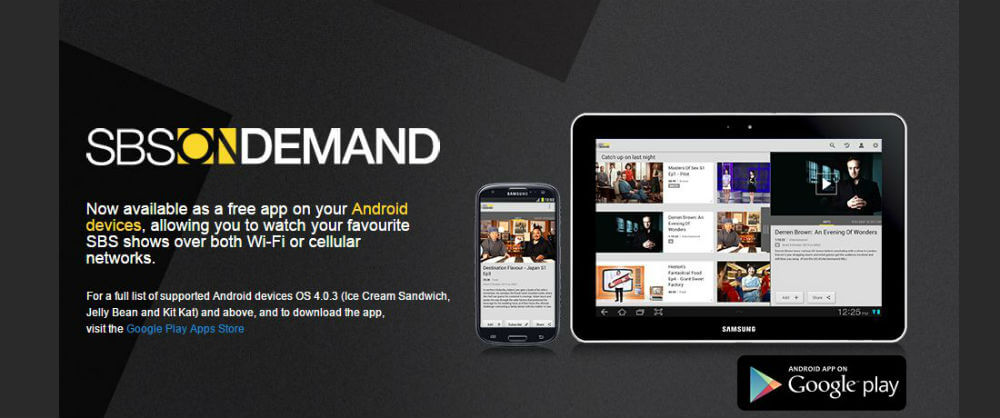 SBS on Demand is available on a wide range of devices