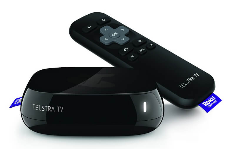 image of Telstra TV Roku streaming live TV