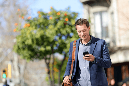 man using phone