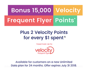 iprimus unlimited plan now offers a big bonus 15 000 velocity points velocity frequent flyer points